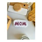 TKhome Punch Mom Yazılı Anneler Günü Klips Toka (BEYAZ-MÜRDÜM)