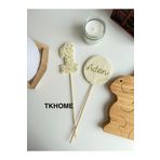 TKhome Punch Simli Rakam Yaş ve İsim İşlemeli Pasta Süsü Pasta Dekoru - Doğum Günü Süsü