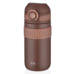 Tkk 450 Ml Kahverengi Cocuk Ve Yetiskin Paslanmaz Celik Termos Matara - Kahve Termosu