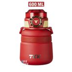TKK 600 ML Çelik Su Matarası Çift Kullanım Pipetli/Rahat İçim 12 Saat Sıcak/24 Saat Soğuk Termos -2029-600ml