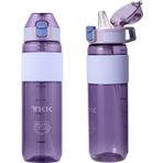 Tkk 800 Ml Mor Silikon Pipetli Tritan Matara/Suluk - Kamp Matarasi - Cocuk Ve Yetiskin