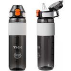 Tkk 800 Ml Siyah Silikon Pipetli Tritan Matara/Suluk - Kamp Matarasi - Cocuk Ve Yetiskin