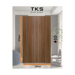 TKS Kapı Dekoratif Akustik Ahşap Duvar Paneli 100*270cm (TEAK RENK)- Isı Ve Ses Yalıtımlı Keçe