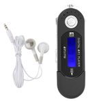 TKSE USB MP3 Çalar, LCD Ekranlı Taşınabilir Müzik MP3 USB Çalar FM Radyo Ses Hafıza Kartı(Siyah)
