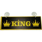Tky Cam Süsü Yazı ’king’ Mdf Vantuzlu - Sarı