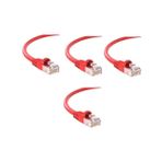 Tkz Lunatic 1 METRE KIRMIZI Cat6 Rj45 Lan Kablosu UÇLARI FABRİKASYON TAKILI Bilgisayar Modem İnternet Ethernet Kablosu (KIRMIZI, 1 METRE)