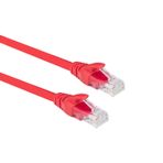 Tkz Lunatic Cat6 Rj45 Lan Kablosu UÇLARI FABRİKASYON TAKILI Bilgisayar Modem İnternet Ethernet Kablosu (KIRMIZI, 5 METRE)