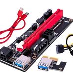 Tkz Lunatic PCE 4248 Pcı E Express 1X To 16X Usb 3.0 009s Riser Yükseltici Uzatma Kartı 4 ve 6 Pin girişli Ekran Kartı Güvenlik Kilitli Altın Kaplama bağlantı noktalı 008s