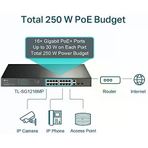 Tl-Sg1218mp, 18-Port Gigabit Rackmount Switch With 16 Poe+