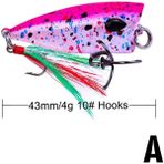 Tlg Shop Bir Stil Mini Popper Cazibesi Alabalık Yemleri Ultra Hafif Balıkçılık Cazibesi Topwater Yemi Incelik Crankbait Wobbler Minnow Isca Poper Pesca 4.3cmg (Yurt Dışından)