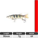 Tlg Shop Demir Ağacı Tarzı Ods Cazibesi G 9-Bölümlü Swimbait Pike Wobblers Crankbait Isca Yapay Yem Çok Eklemli Balıkçılık Cazibesi Sert Balık Yemi (Yurt Dışından)