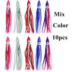 Tlg Shop Renk 10PCS Stilini Karıştırın 12CM Castfun Yumuşak Cazibesi Kalamar Etekler Yapay Yem Cazibesi Lot 12CM Ahtapot Yemler Deniz Balıkçılığı Aydınlık Yem Glow Eyes (Yurt Dışından)