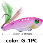 Tlg Shop Renk G Stili 23 Renk Metal Vıb Lures Güçlü Canlı Titreşimler Kaşık Cazibesi Balıkçılık Yem Bas Yapay Sert Yem Ağustosböceği Böcek Cazibesi 3D Gözler (Yurt Dışından)
