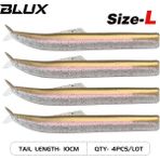 Tlg Shop Size.l Clr.b Kuyruk Stili Blux Flash Kum Yılan Balığı 14GG Yumuşak Balıkçılık Cazibesi Kuyruk Jig Kafa Kanca Minnow Yapay Yem Tuzlu Su Levrek Swimbait Takımı Dişli (Yurt Dışından)