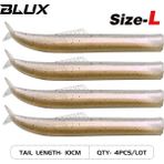 Tlg Shop Size.l Clr.f Kuyruk Stili Blux Flash Kum Yılan Balığı 10CM.5CM Yumuşak Balıkçılık Cazibesi Kuyruk Jig Kafa Minnow Yapay Yem Tuzlu Su Levrek Swimbait Takımı Dişli (Yurt Dışından)