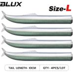 Tlg Shop Size.l Clr.g Kuyruk Stili Blux Flash Kum Yılan Balığı 10CM.5CM Yumuşak Balıkçılık Cazibesi Kuyruk Jig Kafa Minnow Yapay Yem Tuzlu Su Levrek Swimbait Takımı Dişli (Yurt Dışından)