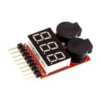 TLS Robotik Lipo Seviye Ölçer ve Alarm Modülü 1-8s