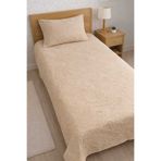 Tly Home Textiles Sevgi Bahçesi Tek Kişilik Vizon | Çiçek Dokulu Pamuklu | 160x240 Tek Kişilik Yatak Örtüsü Takımı