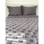 Tly Home Textiles Tly Ponponlu Yatak Örtüsü Çift Kişilik ( Antrasit Gri ) - Antrasit - Gri - 240 x 260 cm