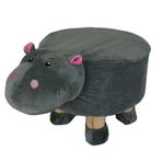Tmall Home Design Center Sevimli Hayvan Figürlü Tabure Puf, Bebek Çocuk Odası Dekorasyonu, Lastikli Kılıf, Kolay Çıkarılabilir Yıkanabilir (Su Aygırı)