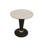 Tmall Home Design Center T.Concept Metal Yuvarlak Yan Sehpa Siyah Gold Ayak