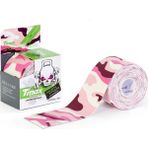Tmax Tape Kinesio Acı bandı Kamuflaj Pembesi 5 Metre X 5 Cm - Pembe - Beyaz