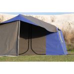 Tmç Camping KAPI SİNEKLİKLİ 2+1 L Mutfaklı Double Kamp Çadırı 4-6 Kişilik - Mavi