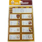 Tmn Galatasaray Ders Programlı Okul Etiketi 25 Adet - Canlı Renkler - STANDART