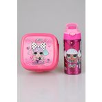 tmn LİSANSLI LOL SURPISE ÇELİK MATARA 500 ML İLE 2 KATLI BESLENME KABI YEMEK SETİ