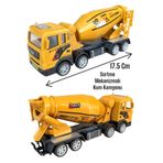 tmtoysandmore Beton Mikseri,Kaliteli Sürtmeli,Dönebilen Mixerli Oyuncak 17.5 Cm