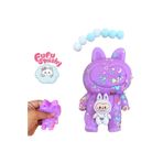 tmtoysandmore Fu Fu Squishy Labubu Model Figür Sukuşi Pullu Stres Oyuncak Mor