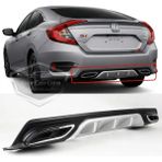 TMZ Garage 2016+ Honda Civic Fc5 Arka Tampon Difüzör Turbosuz Kare Köşeli Egzoz Görünümlü Ithal Ürün