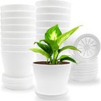 TNC Garden Groups Klasik Salon Saksısı Tabaklı 18 lt Beyaz