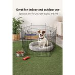 TncPatiShop Katlanır Metal Eğitim Çiti Köpek Eğitim Tuvalet Oyun Alanı Kedi Köpek Tavşan Çiti 61X61 cm 6 Parça - Siyah