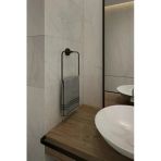 TncPatiShop Yapışanklı Siyah Kare Havluluk Banyo Havlu Askısı Düzenleyici Kare Topuzlu Dayanıklı Metal Paslanmaz