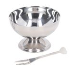 Tnfeeon Dondurma Kasesi Ve Çatalı, Ayaklı Paslanmaz Çelik Tatlı Kaseleri Bardaklar Tatlı Sundae Dondurma Meyve Salata Atıştırmalık Kokteyl Çeşni Trifle (150ml)