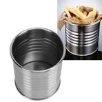 Tnfeeon Paslanmaz Çelik Patates Kızartması Fincan Tumbler Metal Bardaklar Aperatif Tavuk Sepeti Fast Food Restoranlar Barlar Oteller Için (L)