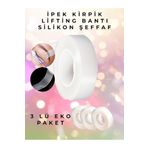 TNL İPEK KİRPİK SİLİKON ŞEFFAF BANT - 3 LÜ EKO PAKET
