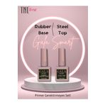 tnl professional Tnl Rose Gala Smart Ikili Set Steel Top Ve Rubber Base Kalıcı Oje Protez Tırnak