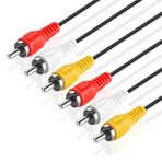 TNP Products RCA Video Kablosu, AV Kompozit Kablo - 7,5 m, Kompozit Ses Video Kablosu, 3 x RCA RCA RCA Fiş Üzerine, Hi-Fi Stereo Ses Sistemi, Televizyon, DVD/Blu-Ray Oynatıcı, Oyun Konsolu için