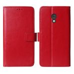Tnviud Flip Premium Retro Deri Kılıf Kapak TPU Silikon Kılıf Nokia 235 4G (2024) / 215 4G (2024) / 220 4G (2024) 2,4 inç Manyetik Telefon Kılıfı Kapak Kılıf Standı (Kırmızı)