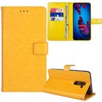 Tnviud Premium Retro Flip Deri Çanta Koruyucu Kılıf Cep Telefonu Telefon TPU Silikon Kılıf HMD 105 2024 / Nokia 105 2024 / Nokia 108 4G 2024 / HMD 105 4G 2" Kapak Cüzdan Cover Etui Holder (Sarı)