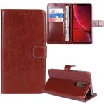 Tnviud Premium Retro Flip Deri Çanta Koruyucu Kılıf Cep Telefonu Telefon TPU Silikon Kılıf ZTE Blade V50 için Akıllı Kapak Cüzdan Cover Etui Holder (Kahverengi)