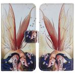 Tnviud PU Flip Deri Çanta Kılıf Kapak Cep Telefonu Kılıfı Koruyucu Kılıf Kapak Kılıf Skin TPU Silikon Kılıf Nokia 105 2G 2023 1.8" için (Wing Girl Tasarım)