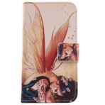 Tnviud PU Flip Deri Çanta Kılıf Kapak Cep Telefonu Kılıfı Koruyucu Kılıf TPU Silikon Skin HMD 105 2024 / Nokia 105 2024 / Nokia 108 4G 2024 / HMD 105 4G 2" için (Wing Girl Tasarım)