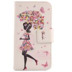 Tnviud PU Flip Deri Çanta Kılıf Kapak Cep Telefonu Kılıfı Koruyucu Kılıf TPU Silikon Skin HMD 105 2024 / Nokia 105 2024 / Nokia 108 4G 2024 / HMD 105 4G 2" (Umbrella Girl Tasarım) için