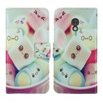 Tnviud PU Flip Deri Çanta Kılıf Kapak Cep Telefonu Kılıfı Koruyucu Kılıf TPU Silikon Skin Nokia 235 4G (2024) / 215 4G (2024) / 220 4G (2024) 2.4" (Güzel Tasarım) için