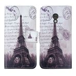 Tnviud PU Flip Deri Çanta Kılıf Kapak Cep Telefonu Kılıfı Koruyucu Kılıf TPU Silikon Skin Nokia 235 4G (2024) / 215 4G (2024) / 220 4G (2024) 2.4" (Stamp Tower Tasarım) için