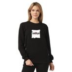 To Cosmos Basic Sweatshirt Amour Baskılı Siyah Unisex, S