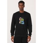 To Cosmos To Cosmos Basic Sweatshirt Never Look Back Baskılı Siyah Unisex, L